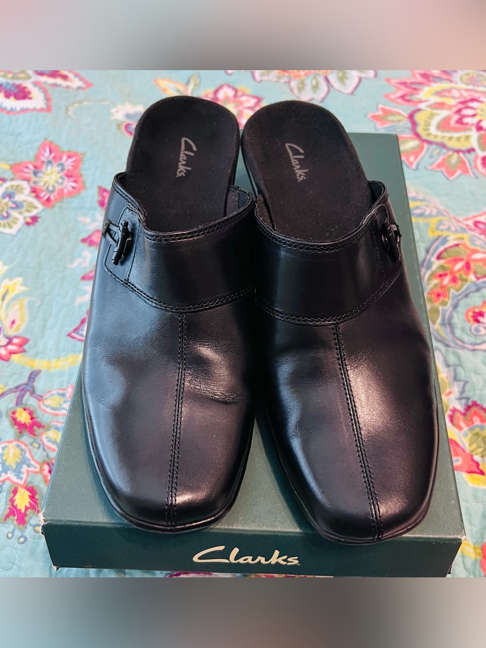 Clarks 78667 Women's Size 9M Slip On Clog Shoes Black